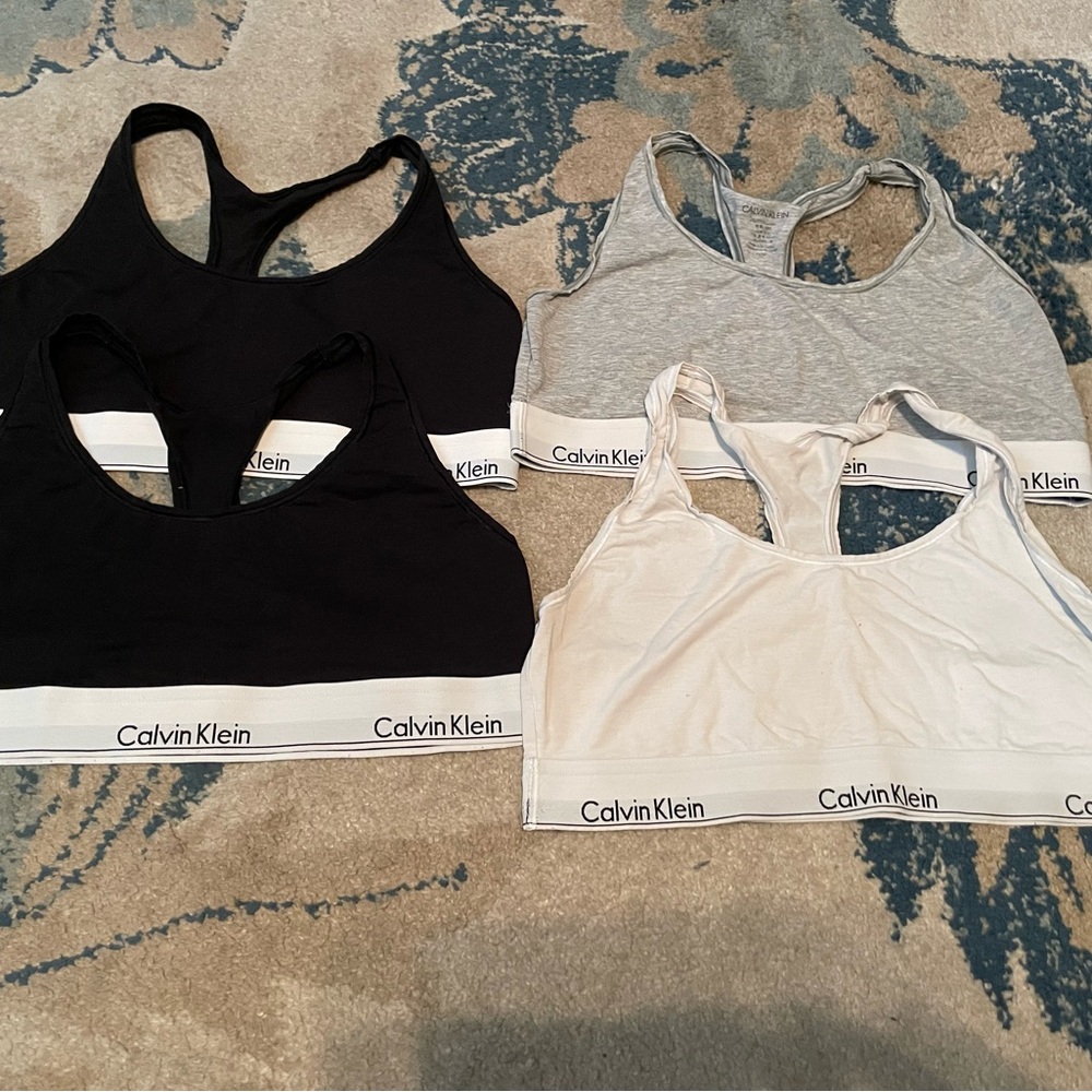 Calvin Klein Women's Intimates Bralette Set - Black, Gray, White